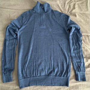 Men's Blue 100% Merino Wool Sweater